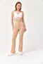 High Waist Crepe Trousers Mink