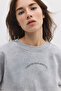 Printed Stone Embroidered Sweatshirt - 2