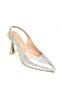 U 676289214   Silver Glitter Thick Heeled Evening Dress Shoes - 6