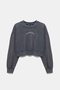 Printed Stone Embroidered Sweatshirt