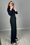 Crepe Fabric Pleated Palazzo Trousers - 3