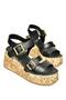 U 996752009   Women's Black Wedge Heeled Shoes - 7