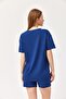 Modal Suit with Double Shorts Navy Blue - 4