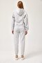 Hooded Tracksuit Gray with Striped Sleeves - 5