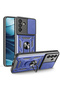 Galaxy A56 Case Magnetic Stand Camera Protection Zore Sliding Vega Cover - Blue