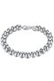 8mm 8mm/10mm Hollow Circle Ball Beads Silver Color Beaded 20cm Bracelet Woman Charm Fashion Jewelry - 7