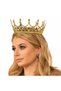 Royal Medieval Gold Queen Princess Crown with Rhinestone Renaissance Costume
