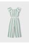 Girl's Striped Trouser Suit 4-8 Years Green - 2