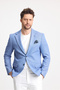 Abrines Men's Indigo Cotton Lycra Stretch Fabric Slim Fit Sports Blazer Jacket - 5
