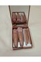 Brush Set Portable Makeup Brush Set with Mirror 5Pcs Brush Set - 5