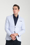 Vrd Men's White-Navy Blue Slim Fit Mono Collar Sports Blazer Jacket - 2