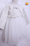 1-5 years old girl's patterned jacquard bolero, holiday wedding dress, evening gown, 2-piece set, ecru 2027 - 6