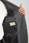 Tadic Men's Dark Gray Patterned Stretch Fabric Slim Fit Bag Pocket Half Lining 4 Season Blazer Jacket - 4