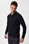 Tylens Men's 100% Cotton Polo Collar Long Sleeve T-Shirt Black - 3