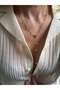 Stainless Steel Mini Stone Y Necklace