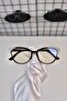 Brown Cat Eye Bone Transparent Women Men Unisex Blue Light Protection Screen Goggle Glasses