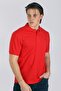 Twins 1 Men's 100% Cotton Pique Polo Neck T-Shirt Short Red - 4