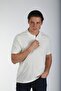 Twins 1 Men's 100% Cotton Pique Polo Neck T-Shirt Ecru