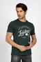 Alista Men's 100% Cotton O-Neck T-Shirt Green - 3