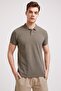 Miless men's polo collar t-shirt khaki