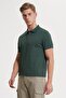 Nature Men's 100% Cotton Printed Polo Neck T-Shirt Dark Green - 3