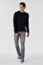 Renzo Men's 100% Cotton O-Neck Long Sleeve T-Shirt Black