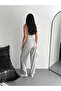 Belt Detailed Palazzo Pants / Women's Fabric Trousers - 6
