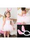 Rabbit Costume Set Crown Bow Tie Tail Pink Color - 3