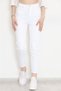High Waist Stretch Jeans White Mom Pants - No Inner Appearance 2024 - 3