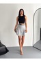 Plied Fabric Skirt with Belt Model /Plied Skirt with Tights Inside 2451 - 4