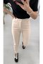 By-8889 Super Beige Mom Boyfriend Jeans High Waist Stretchy Cream Jeans Skinny Leg Pants - 3