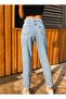 Zero Max High Waist Blue Mom Jeans Lycra Flexible Jeans (Buy 1 Size Larger) - 3