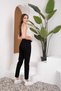 By-7635 Women's Lycra Black Mom Jeans High Waist Skinny Leg Pants - 6