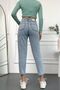 Women's Blue Snow High Waist Basic Mom Fit Women's Jean Pants 2024 - 3