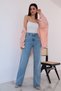 By-1240 Penolope Women's Mund Natural Wide Leg Jeans Stone High Waist Boyfriend Loose Denim Pants - 7