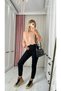 Roza Black Mom Jean High Waist Detail Boyfriend Jeans (Full fit) - 4