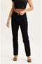 By-5727 Zero Max High Waist Black Lycra Jeans Mom Stretch Jeans Skinny Leg Pants - 5