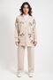Women's Scuba Tulle Floral and Pearl Buttoned Sequined Cardigan Pants Hijab Set - 4