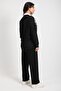 Women's Scuba Tulle Floral and Pearl Buttoned Sequined Cardigan Pants Hijab Set - 4