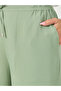 High Rise Tapered Pants with Drawstring Waistband Detail - 3