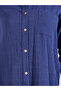 Oversized Crinkle Textured Shirt with Roll Up Sleeves - 3