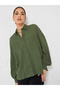 Drop Shoulder Crepe Oversized Shirt with Patch Pocket - 3