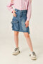 Girl's Bellows Pocket Denim Skirt - 3