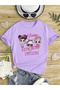 Cool Girl's T-Shirt Combed Crew Neck T-Shirt for Girls Kids