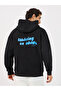 Back Slogan Print Heavy Oversized Hoodie - 5