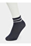 Set of 5 - Striped Detail Quarter Socks - 4