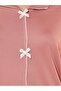 Contrast Edge Bow Detail Top & Pyjama Set - 3