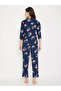 Floral Print Button Down Shirt & Pyjama Set - 6