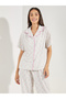 AOP Drop Shoulder Contrast Piped Shirt & Pyjama Set - 2