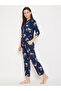 Floral Print Button Down Shirt & Pyjama Set - 4
